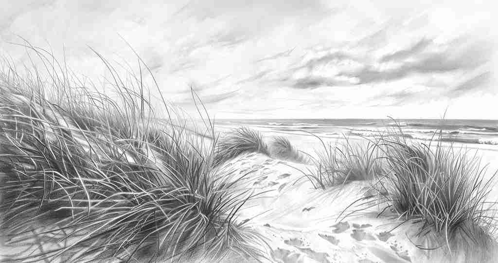 Mélodie des Dunes – Harmonie des Grains de Sable en Noir et Blanc - Illulart: Papier peint panoramique