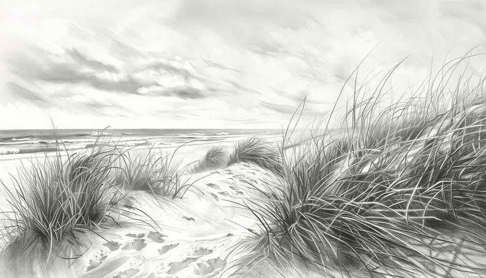 Mélodie des Dunes – Harmonie des Grains de Sable en Noir et Blanc - Illulart: Papier peint panoramique