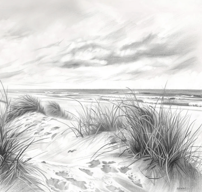 Mélodie des Dunes – Harmonie des Grains de Sable en Noir et Blanc - Illulart: Papier peint panoramique