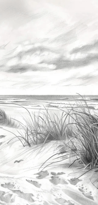 Mélodie des Dunes – Harmonie des Grains de Sable en Noir et Blanc - Illulart: Papier peint panoramique