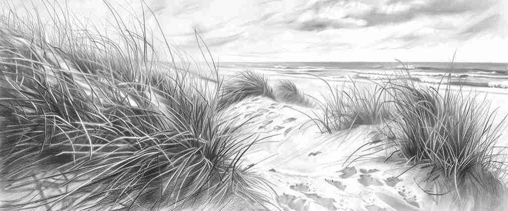 Mélodie des Dunes – Harmonie des Grains de Sable en Noir et Blanc - Illulart: Papier peint panoramique