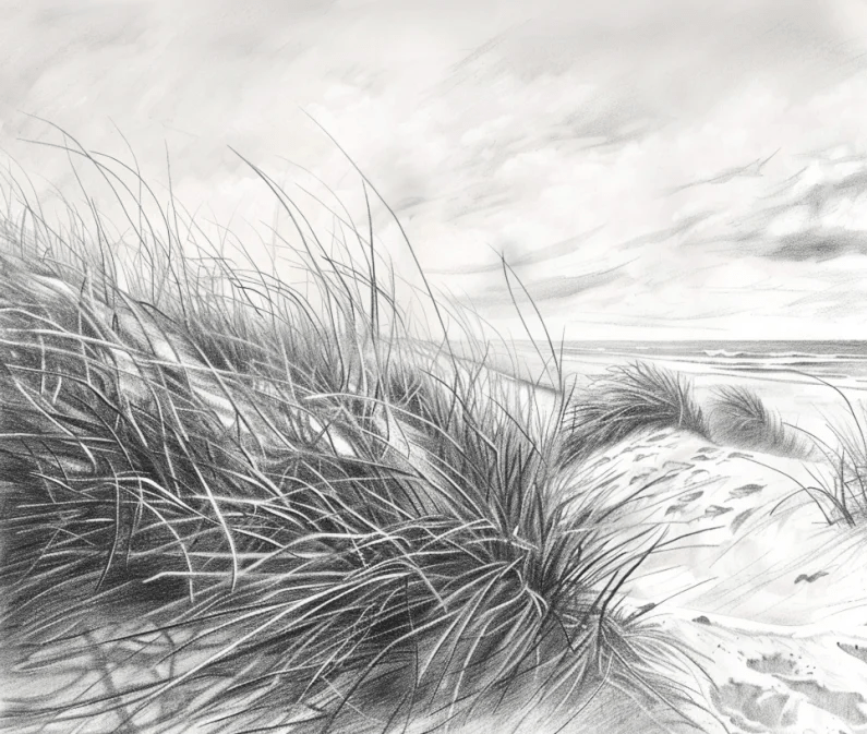 Mélodie des Dunes – Harmonie des Grains de Sable en Noir et Blanc - Illulart: Papier peint panoramique