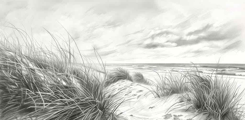 Mélodie des Dunes – Harmonie des Grains de Sable en Noir et Blanc - Illulart: Papier peint panoramique