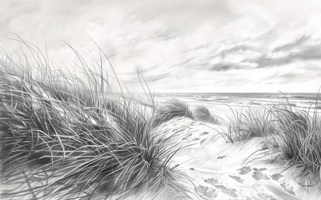 Mélodie des Dunes – Harmonie des Grains de Sable en Noir et Blanc - Illulart: Papier peint panoramique