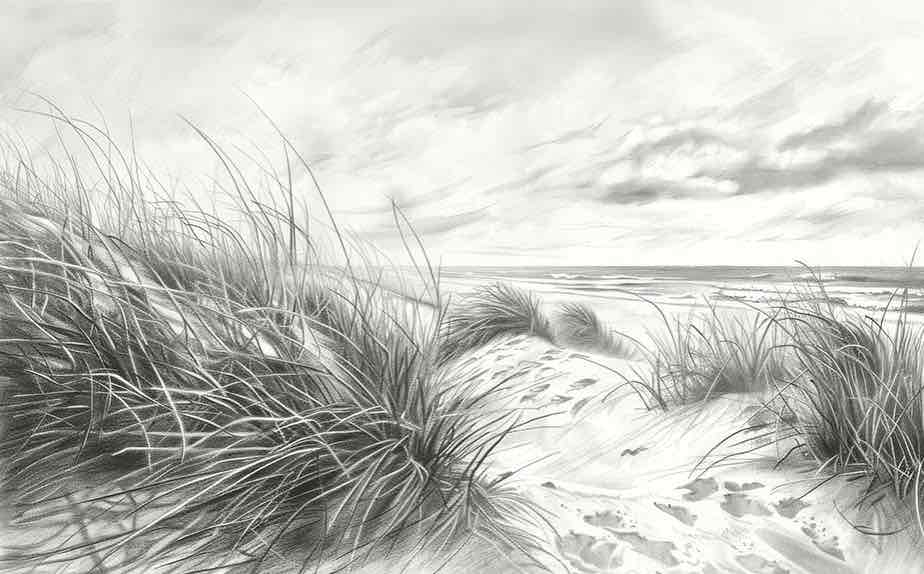 Mélodie des Dunes – Harmonie des Grains de Sable en Noir et Blanc - Illulart: Papier peint panoramique