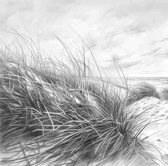 Mélodie des Dunes – Harmonie des Grains de Sable en Noir et Blanc