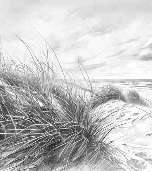 Mélodie des Dunes – Harmonie des Grains de Sable en Noir et Blanc - Illulart: Papier peint panoramique