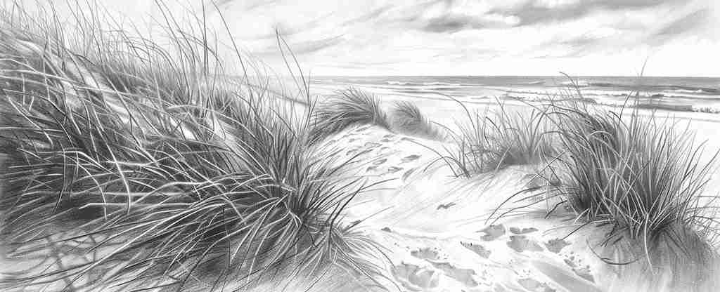 Mélodie des Dunes – Harmonie des Grains de Sable en Noir et Blanc - Illulart: Papier peint panoramique