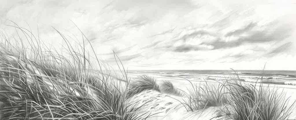 Mélodie des Dunes – Harmonie des Grains de Sable en Noir et Blanc - Illulart: Papier peint panoramique