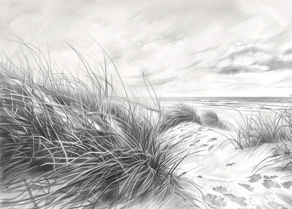 Mélodie des Dunes – Harmonie des Grains de Sable en Noir et Blanc - Illulart: Papier peint panoramique