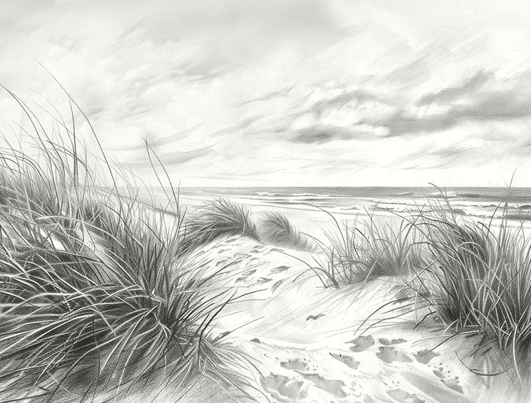 Mélodie des Dunes – Harmonie des Grains de Sable en Noir et Blanc - Illulart: Papier peint panoramique