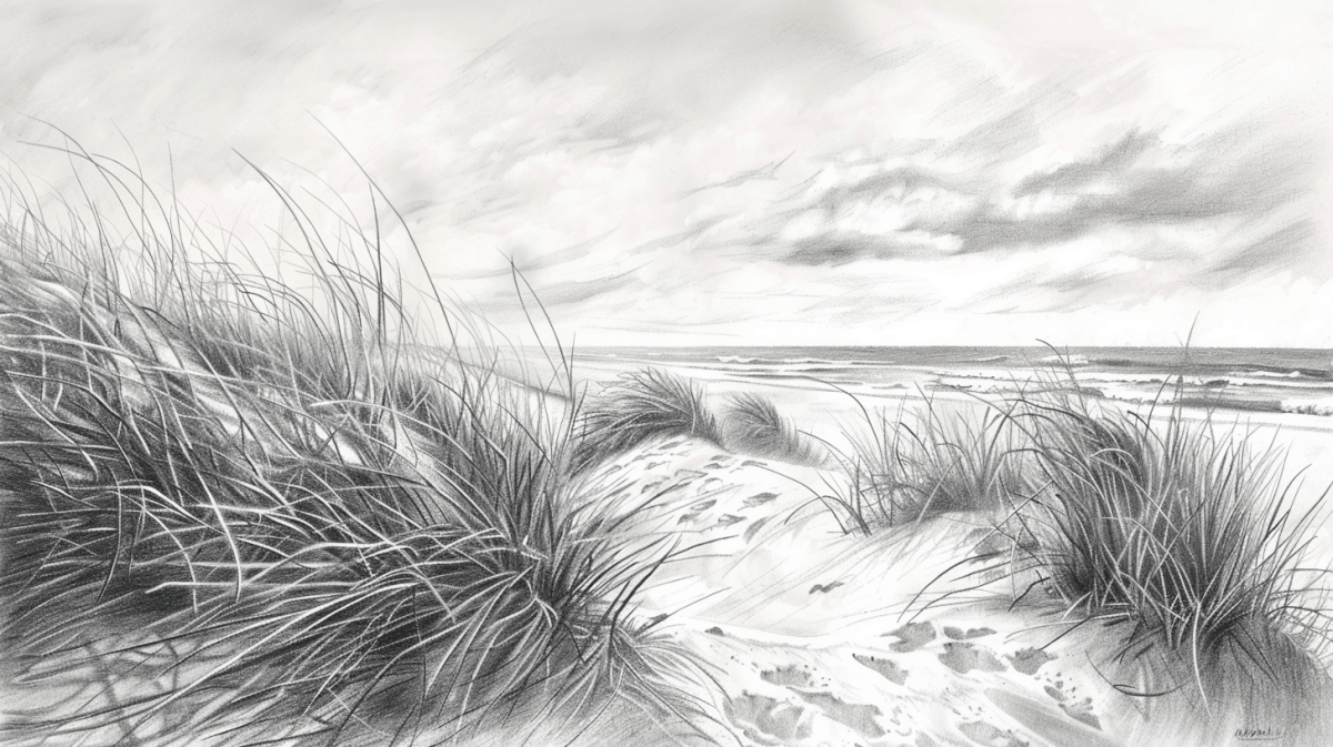 Mélodie des Dunes – Harmonie des Grains de Sable en Noir et Blanc - Illulart: Papier peint panoramique