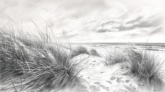 Melody of the Dunes – Harmony of Grains of Sand in Black and White