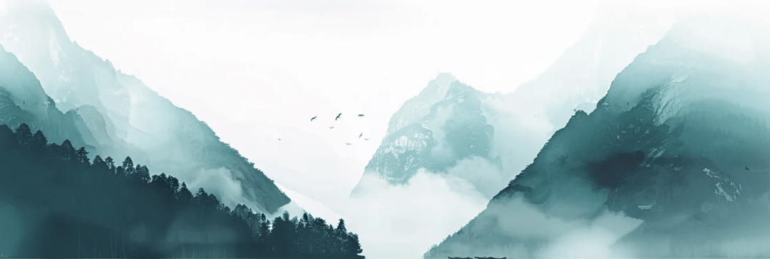 Miroir bleu du Matin - Papier Peint Panoramique Paysage Montagneux - Illulart: Papier peint panoramique