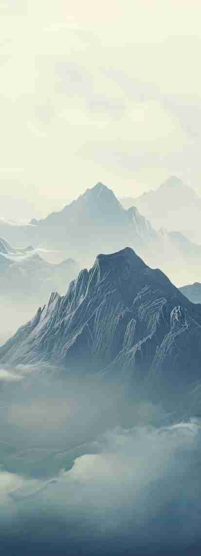 Montagnes Majestueuses - Illulart: Papier peint panoramique