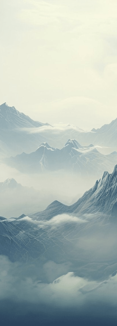 Montagnes Majestueuses - Illulart: Papier peint panoramique
