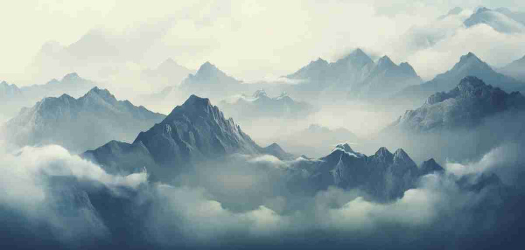 Montagnes Majestueuses - Illulart: Papier peint panoramique