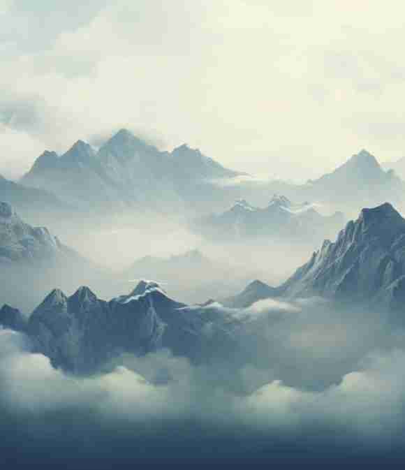 Montagnes Majestueuses - Illulart: Papier peint panoramique