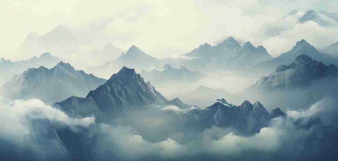 Montagnes Majestueuses - Illulart: Papier peint panoramique