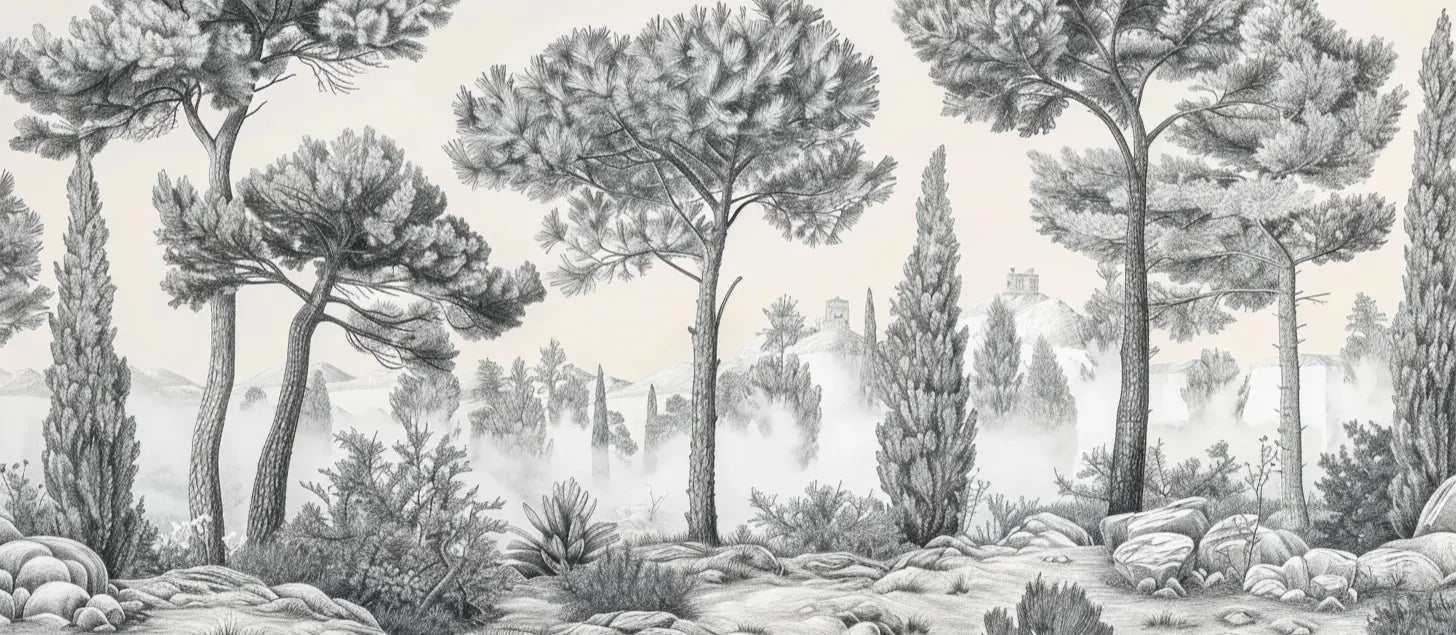 Murmure des Pins sous Brume Matinale
