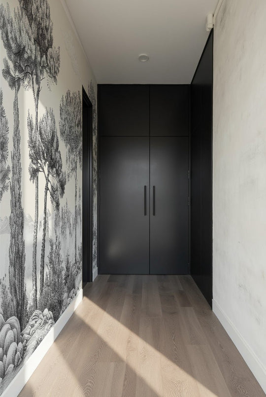 Murmure des Pins sous Brume Matinale - Illulart: Papier peint panoramique