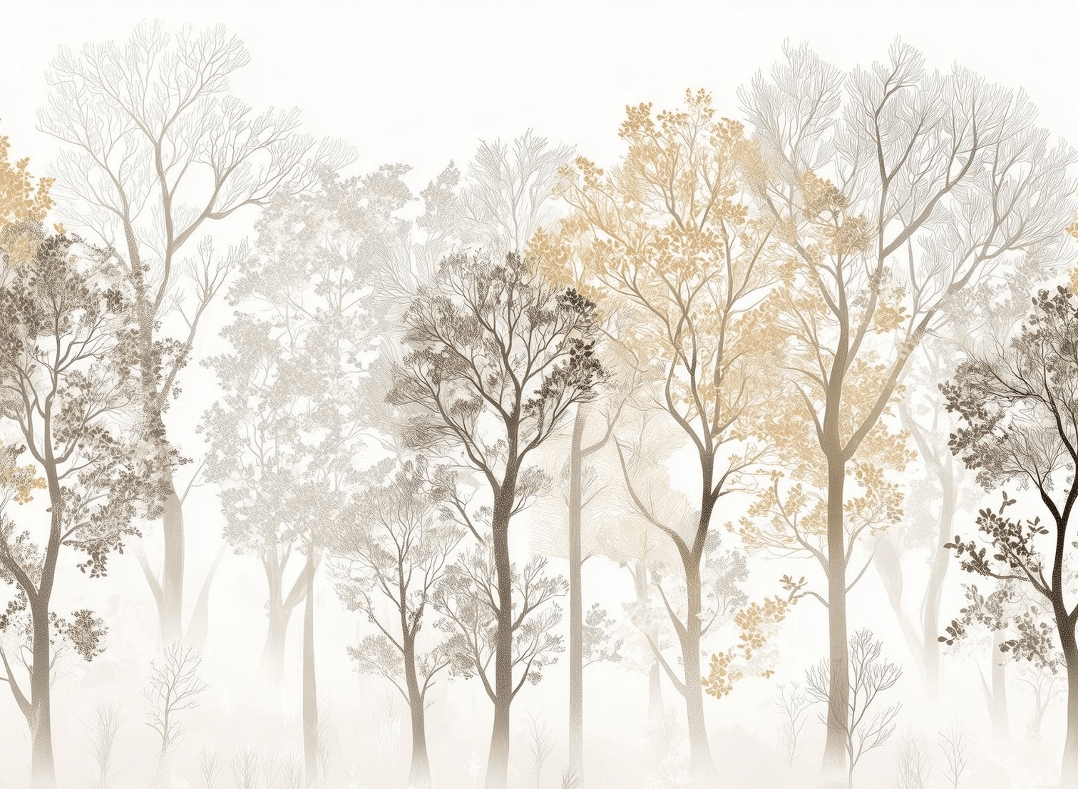 Mystère des Arbres - Illulart: Papier peint panoramique