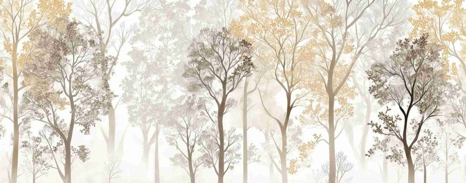 Mystère des Arbres : Papier Peint Panoramique aux Finitions Élégantes - Illulart: Papier peint panoramique