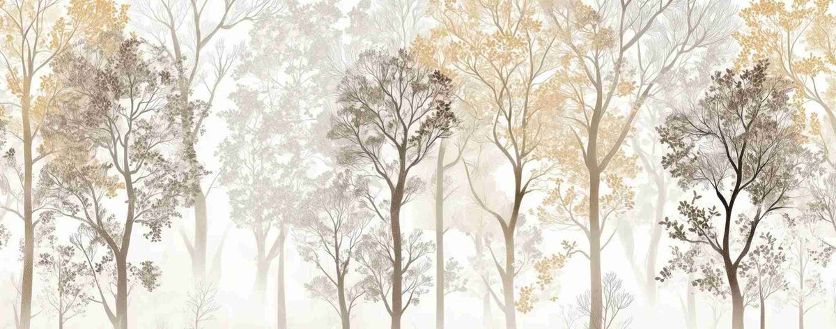Mystère des Arbres : Papier Peint Panoramique aux Finitions Élégantes - Illulart: Papier peint panoramique