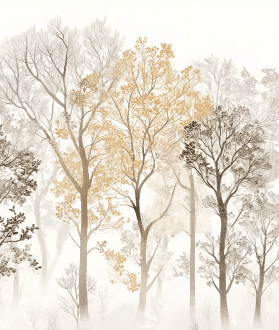 Mystère des Arbres : Papier Peint Panoramique aux Finitions Élégantes - Illulart: Papier peint panoramique