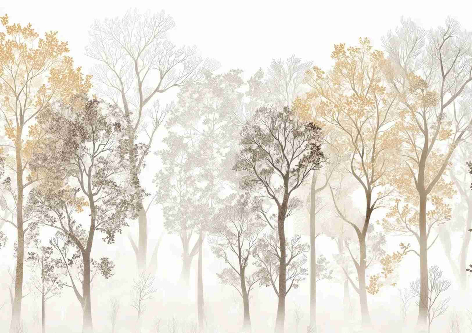 Mystère des Arbres : Papier Peint Panoramique aux Finitions Élégantes - Illulart: Papier peint panoramique