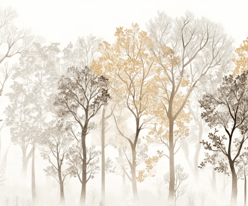 Mystère des Arbres : Papier Peint Panoramique aux Finitions Élégantes - Illulart: Papier peint panoramique