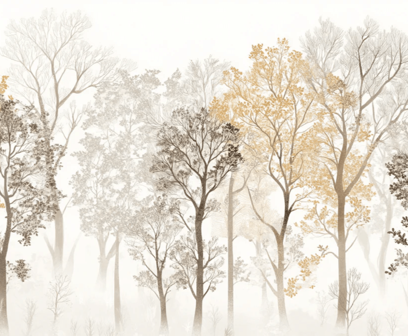 Mystère des Arbres : Papier Peint Panoramique aux Finitions Élégantes - Illulart: Papier peint panoramique