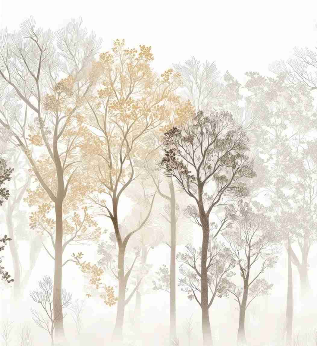 Mystère des Arbres : Papier Peint Panoramique aux Finitions Élégantes - Illulart: Papier peint panoramique