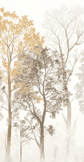Mystère des Arbres : Papier Peint Panoramique aux Finitions Élégantes - Illulart: Papier peint panoramique