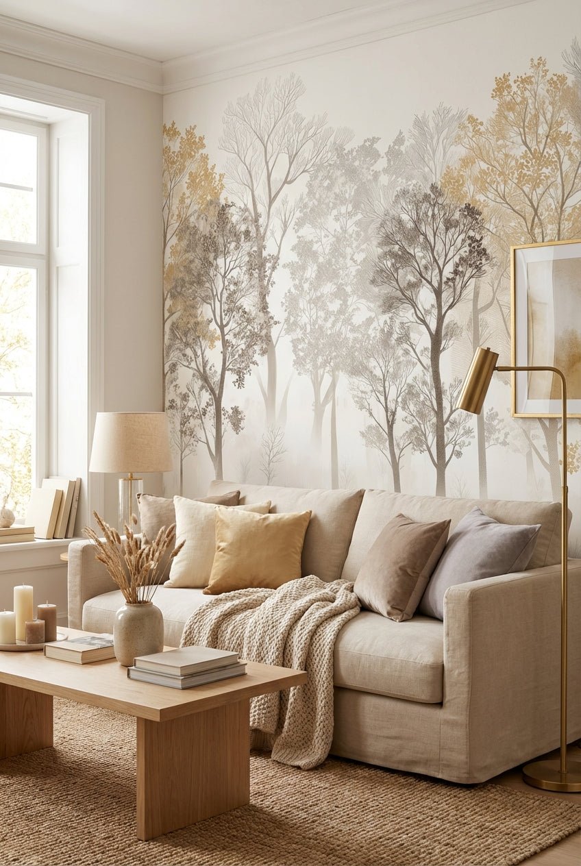 Mystère des Arbres : Papier Peint Panoramique aux Finitions Élégantes - Illulart: Papier peint panoramique