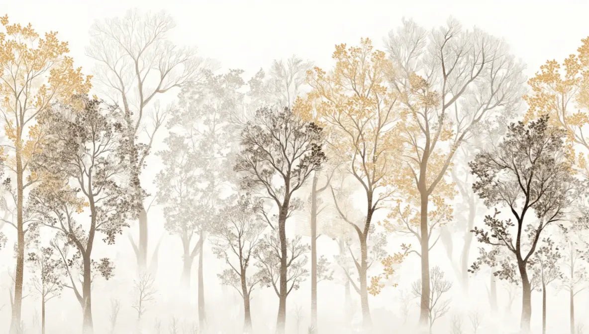 Mystère des Arbres : Papier Peint Panoramique aux Finitions Élégantes - Illulart: Papier peint panoramique