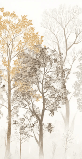 Mystère des Arbres : Papier Peint Panoramique aux Finitions Élégantes - Illulart: Papier peint panoramique