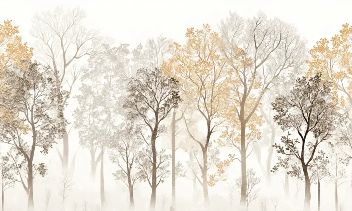 Mystère des Arbres : Papier Peint Panoramique aux Finitions Élégantes - Illulart: Papier peint panoramique