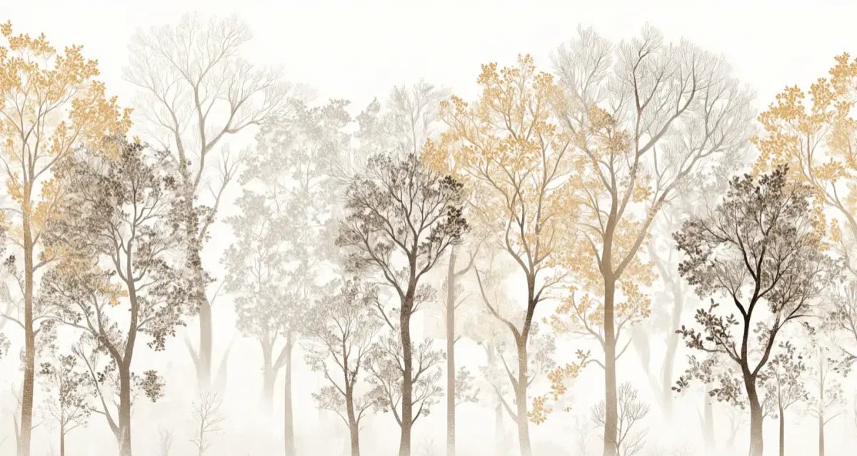 Mystère des Arbres : Papier Peint Panoramique aux Finitions Élégantes - Illulart: Papier peint panoramique