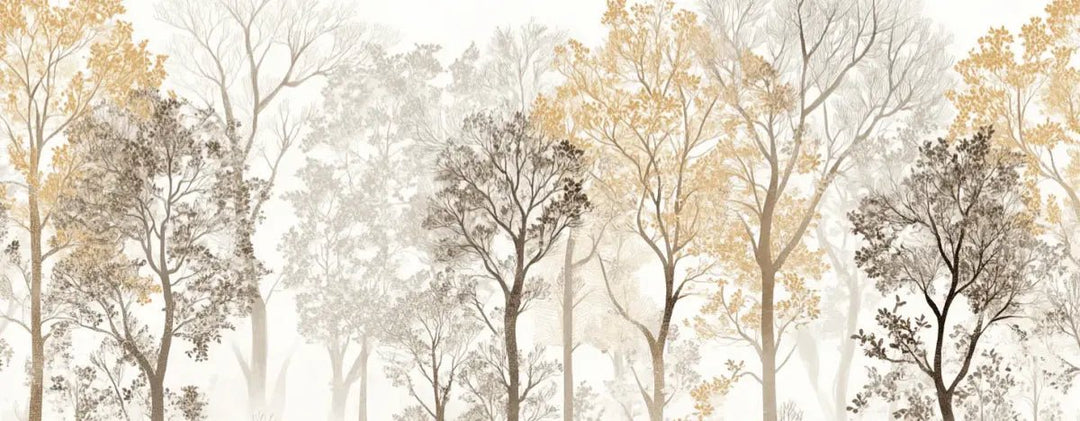 Mystère des Arbres : Papier Peint Panoramique aux Finitions Élégantes - Illulart: Papier peint panoramique