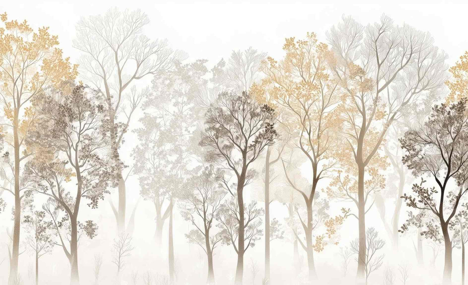 Mystère des Arbres : Papier Peint Panoramique aux Finitions Élégantes - Illulart: Papier peint panoramique