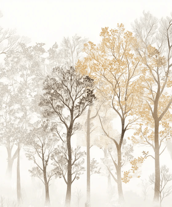 Mystère des Arbres : Papier Peint Panoramique aux Finitions Élégantes - Illulart: Papier peint panoramique