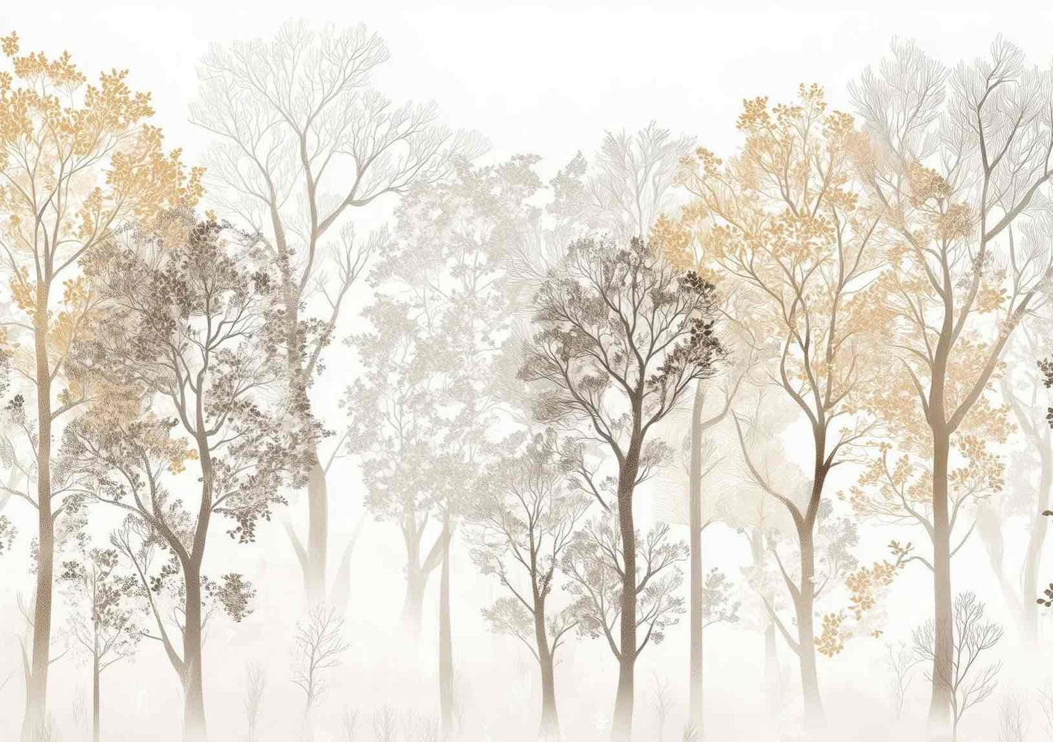 Mystère des Arbres : Papier Peint Panoramique aux Finitions Élégantes - Illulart: Papier peint panoramique