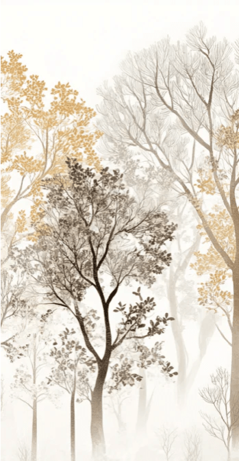 Mystère des Arbres : Papier Peint Panoramique aux Finitions Élégantes - Illulart: Papier peint panoramique