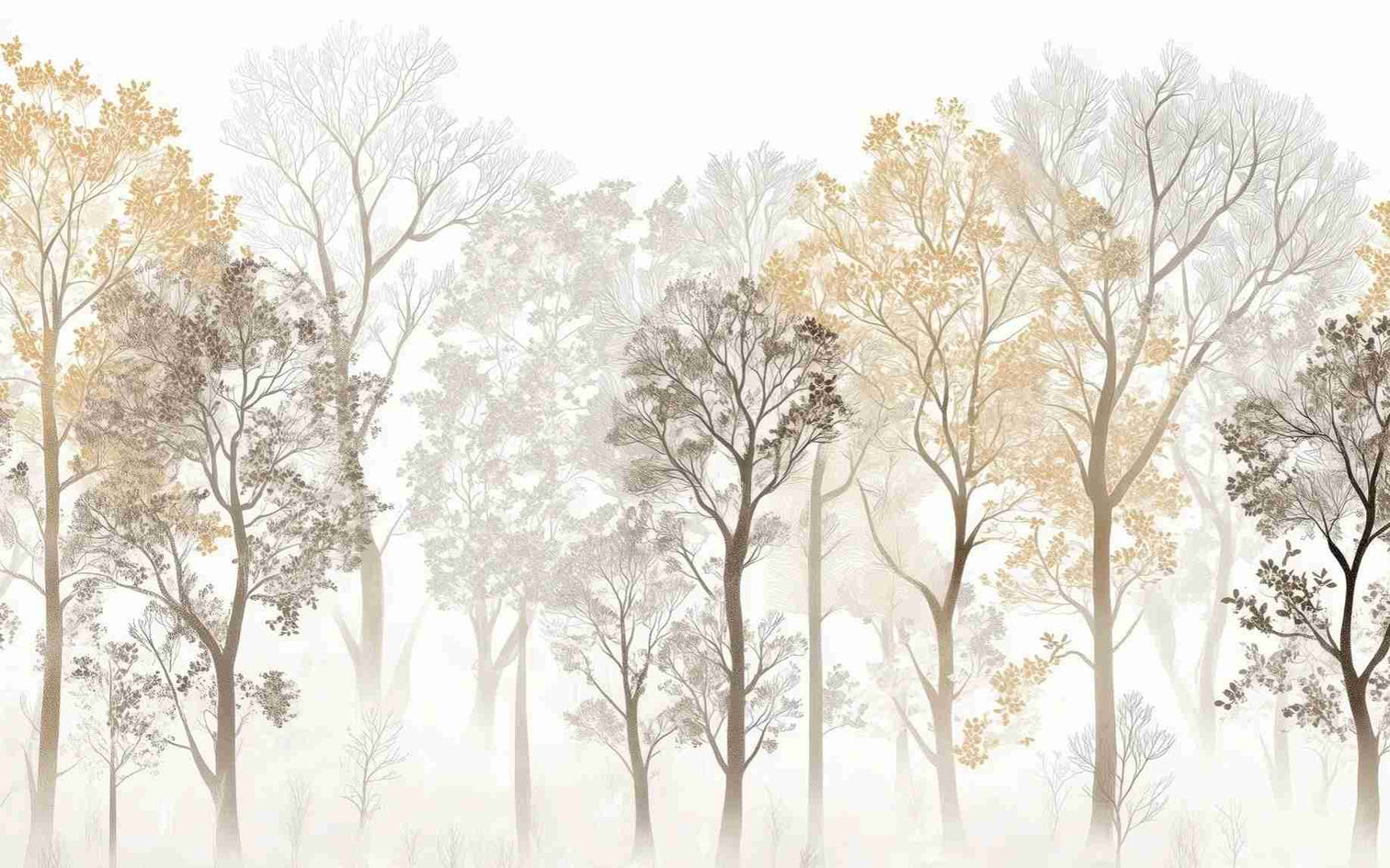 Mystère des Arbres : Papier Peint Panoramique aux Finitions Élégantes - Illulart: Papier peint panoramique