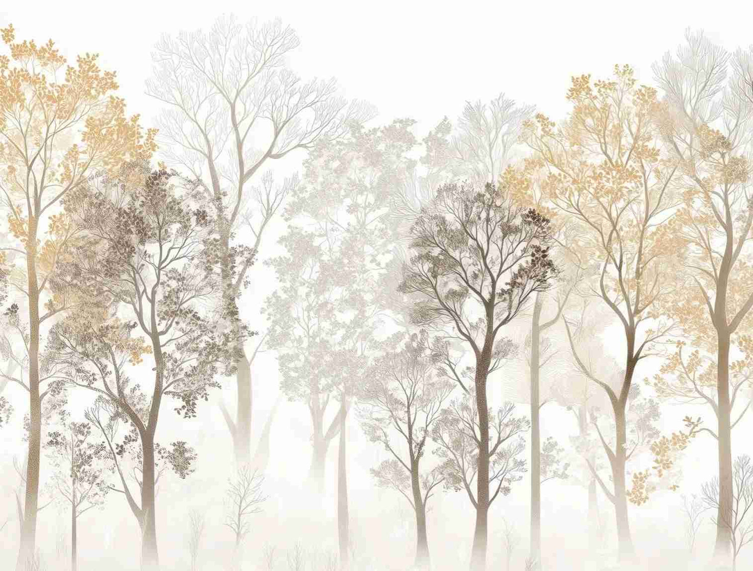 Mystère des Arbres : Papier Peint Panoramique aux Finitions Élégantes - Illulart: Papier peint panoramique