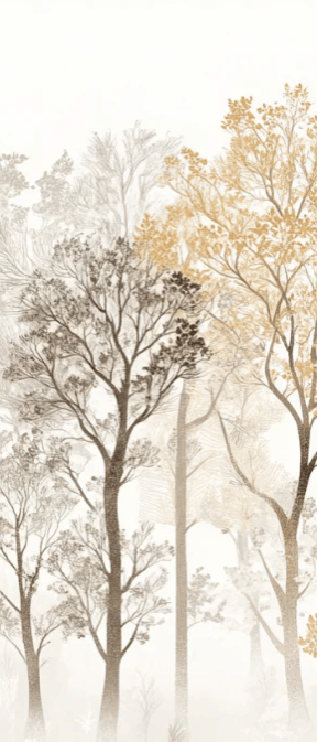 Mystère des Arbres : Papier Peint Panoramique aux Finitions Élégantes - Illulart: Papier peint panoramique