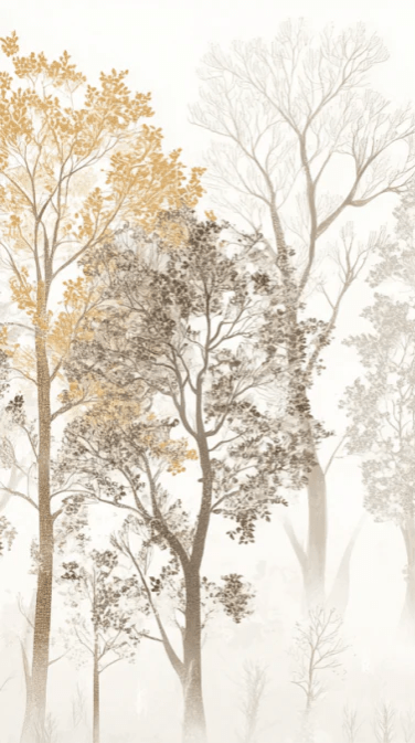 Mystère des Arbres : Papier Peint Panoramique aux Finitions Élégantes - Illulart: Papier peint panoramique