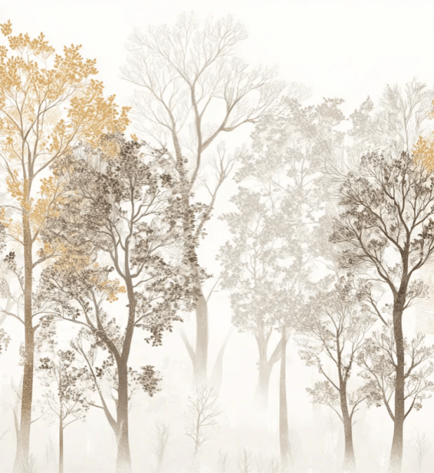 Mystère des Arbres : Papier Peint Panoramique aux Finitions Élégantes - Illulart: Papier peint panoramique