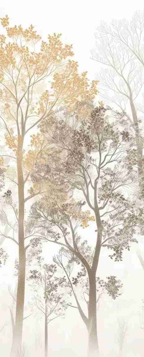 Mystère des Arbres : Papier Peint Panoramique aux Finitions Élégantes - Illulart: Papier peint panoramique